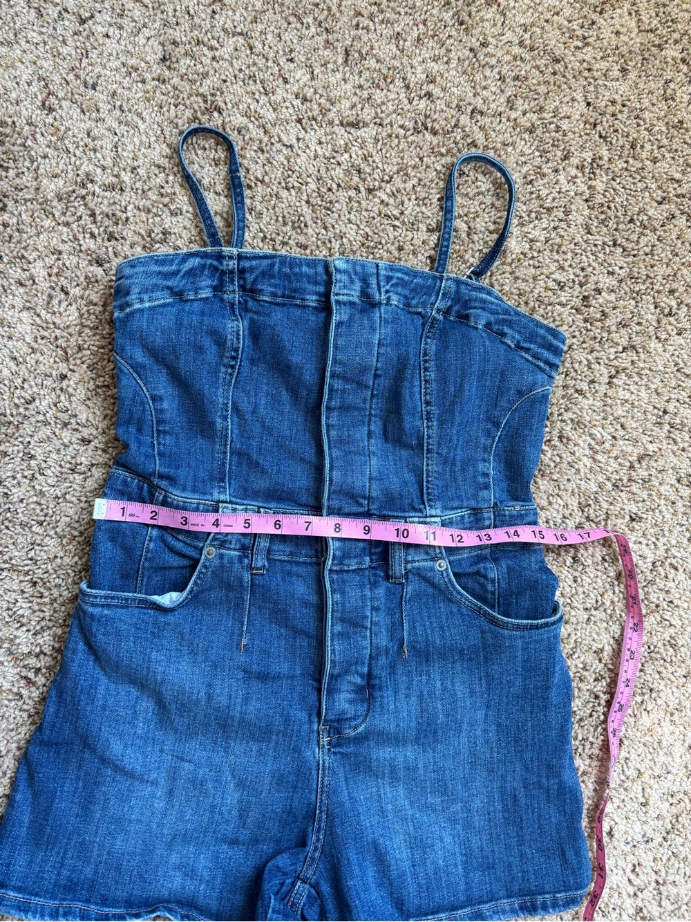 We The Free Dark Blue Denim Romper - Picture 9 of 10